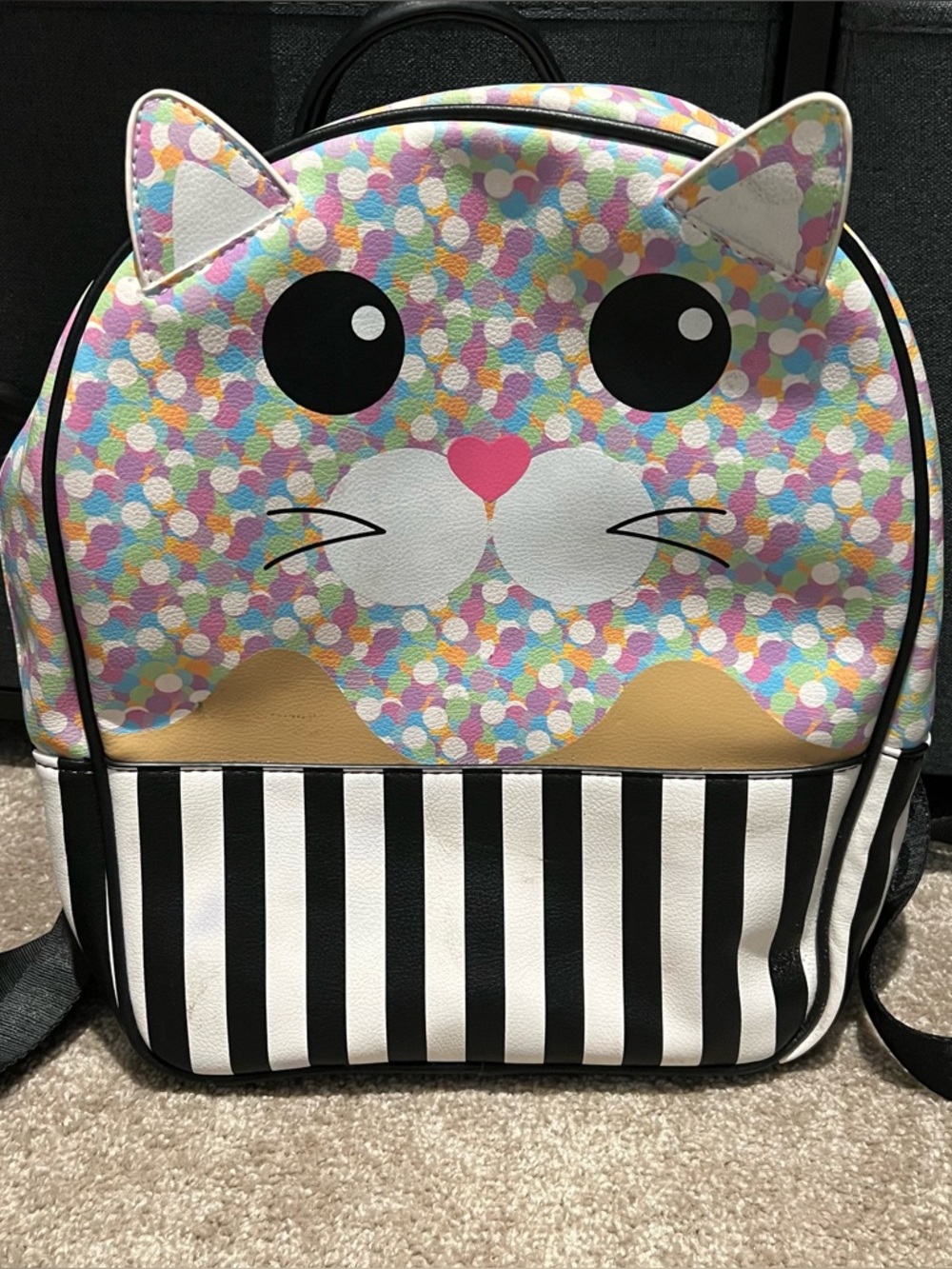 Betsey Johnson Confetti Cupcake Kitty Backpack